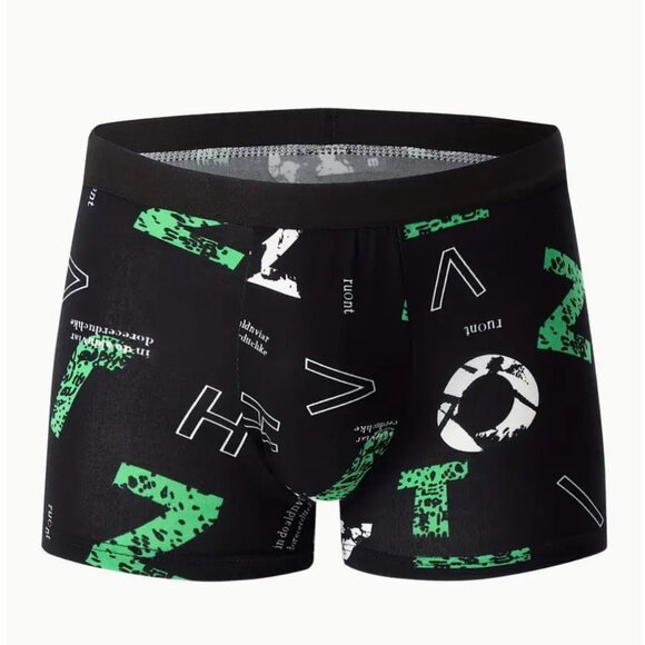 6pc Modern Art Letter Print ComfortFit Boxer Briefs Medium - Picture 3 of 9